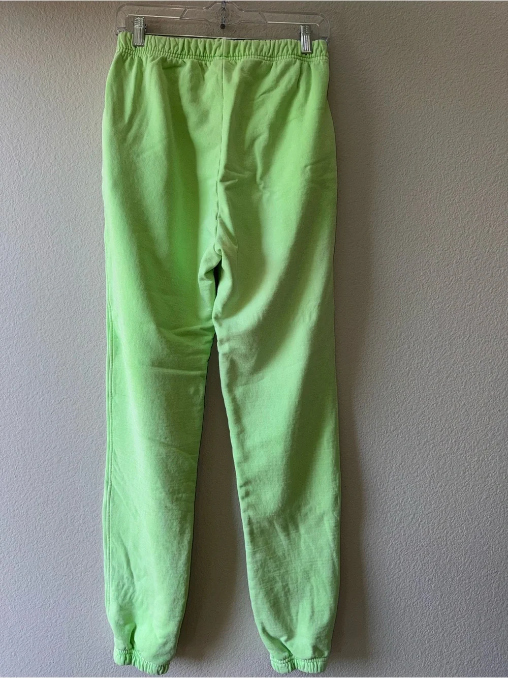 Good American Neon Lime Drawstring Joggers